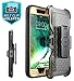 i-Blason Magma Series Case for iPhone 8 Plus 2017/iPhone 7 Plus, Heavy Duty Protection Full Body Bumper Case with Built-in Screen Protector, Includes Removable Beltclip Holster (Gold)