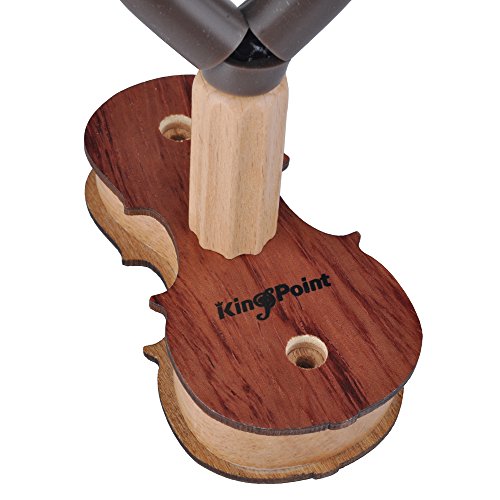 KingPoint Wood Wall Mount Hanger Auto Lock Design for Violin Viola Uklele and String Instruments - Thumbnail 3