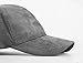 JOOWEN 6 Panel Faux Suede Leather Classic Adjustable Baseball Cap (Ash Grey)