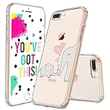 iPhone 7 Plus Case, iPhone 8 Plus Case, Cute iPhone 7 Plus Case, MOSNOVO Cute Elephant Pattern Clear Design Printed Case with TPU Bumper Case Cover for iPhone 7 Plus (2016) / iPhone 8 Plus (2017)
