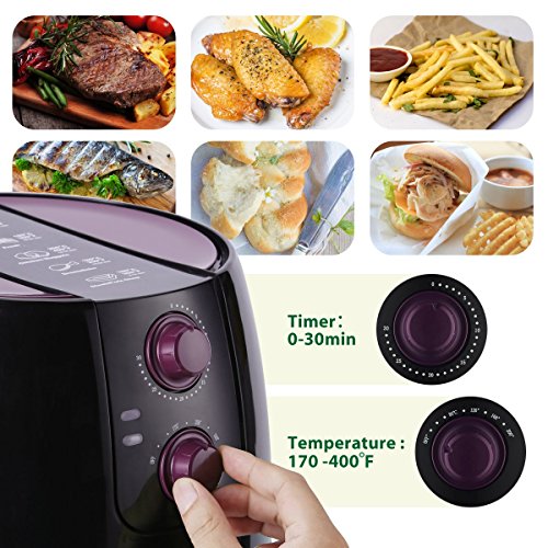 VICOODA Air Fryer 3.7Qt/3.5L 1500W, Programmable Electric Fryer with 8 Cook Presets, Oil-Free Cooking, Non-Stick, With Detachable Basket for Cooking, Fry, Roast, Baking, Grill - Perfect Cook Assistant - Thumbnail 2
