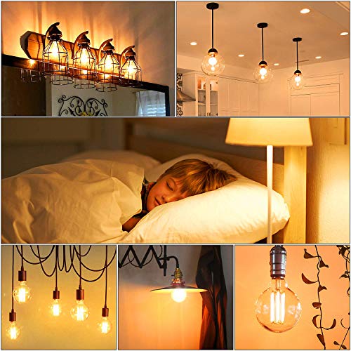 Vanity Light Bulbs Dimmable led Edison Bulb G25,E26 Base Make Up LED Light Bulbs for Bedroom Washroom Mirror,5.5W(40W Equivalent),500LM 4000k Day White, CRI80 UL Listed