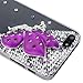 Leegoal Shell Transparent Rhinestone Dragonfly Girl Case for Apple Iphone5/5s