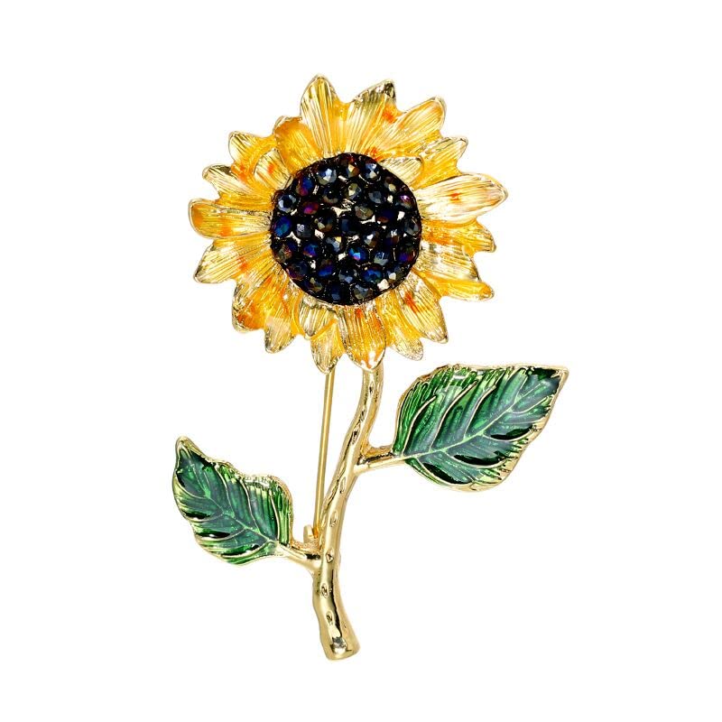 Photo 1 of Sunflower Brooch Pins for Woman Fashion, Wedding Party Broches & Pins Christmas Gift,Exquisite Art Brooch Fashionable Accessories for Girls