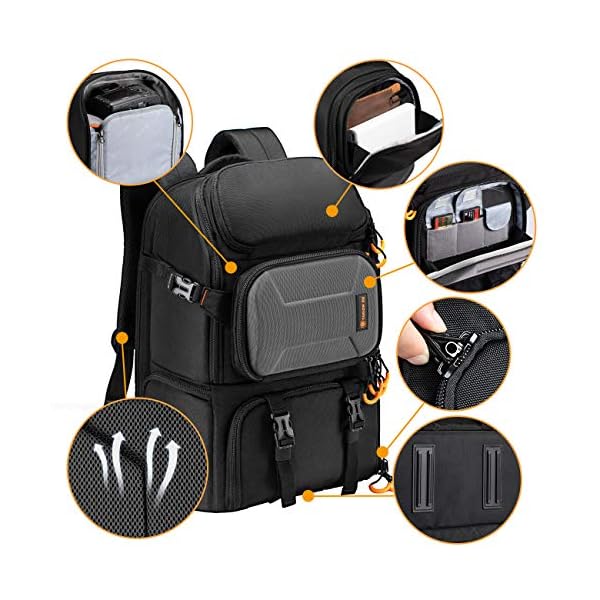 TARION Kamerarucksack, Wasserdicht Fotorucksack Spiegelreflex DSLR Rucksack Kameratasche für Spiegelreflexkameras… – Bild 7