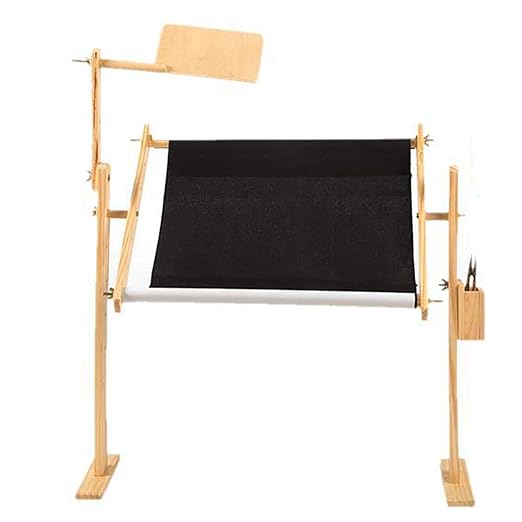 JUSTDOLIFE Embroidery Frame Stand Adjustable Wood Cross