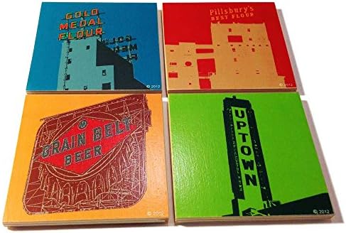 Minneapolis Handmade Wooden Coaster Set