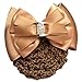 TOOGOO(R) Ladies Hairnet Beige Rhinestone Inlaid Bowtie Hair Clip Snood Net
