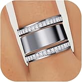 LevyPan 2-Pack 18K Gold Plated Stacking Rings for Oura Ring Gen 4/Gen 3, Cubic Zirconia Simulated Diamond Rings for Oura Ring Stack Women Men