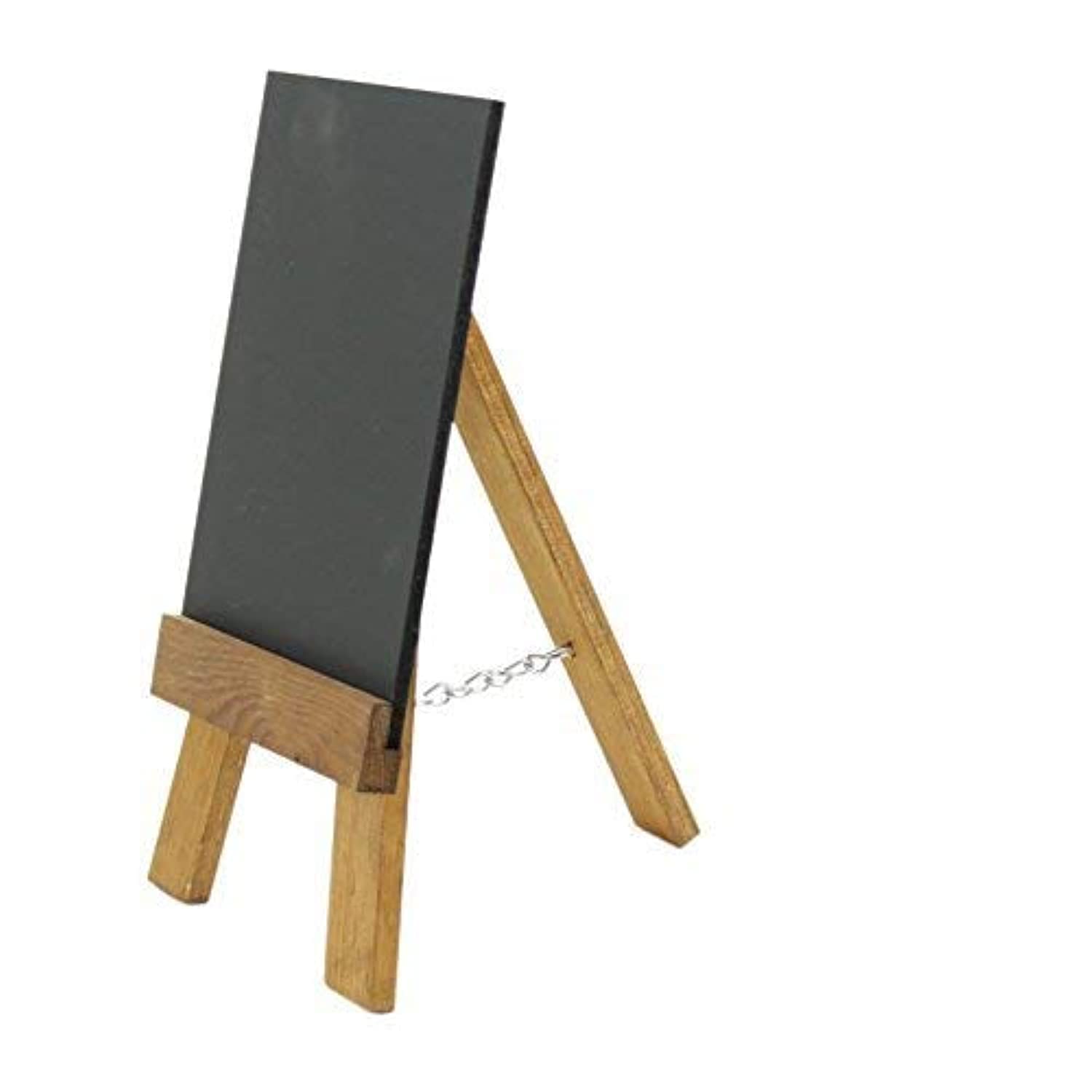 Chalkboards UK Table Top Easel and Chalkboard/Blackboard, Wood, Dark Oak, 21 x 15 x 0.6 cm