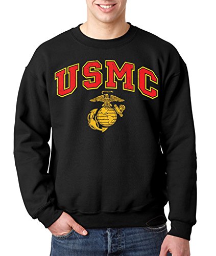 USMC Marines Black Crewneck (small, Black)