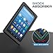 MoKo Case for All-New Amazon Fire HD 8 Tablet (7th Generation, 2017 Release Only) - [Honey Comb Series] Light Weight Shock Proof Soft Silicone Back Cover [Kids Friendly] for Fire HD 8, BLACK