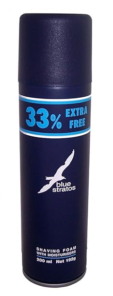 Blue Stratos Shaving Foam 250ml - 25% Extra Free