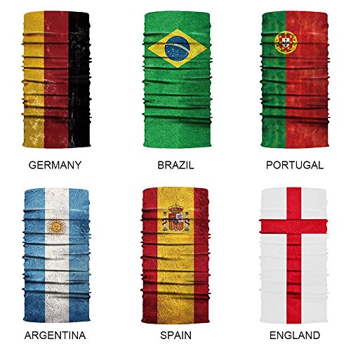 RUNMO 2018 Football Cup National flag 3D Ski Cycling Snowboard Scarf Neck Warmer Face Mask Balaclava Bandana (Color : One color, Size : Portugal)