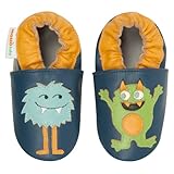 Momo Baby Infant/Toddler Ahh, Monsters! Soft Sole Leather Shoes
