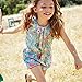 Frogwill Toddler Girls Pretty Print Romper Summer Playsuit Soft Bluebell Field 5T