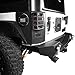 Hooke Road Different Trail Rear Bumper w/Hitch Receiver & LED Accent Lights for 2007-2018 Jeep Wrangler JK & Unlimited