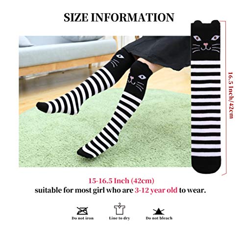 Color City Girls Socks Knee High Stockings Cartoon Animal Warm Cotton Socks Assorted 8 Colors