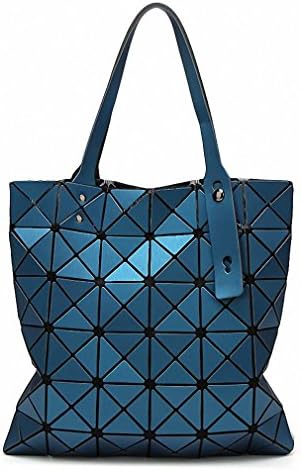 Fashion Diamond Women Bags Geometry Matte Handbag Female Geometric Casual Tote Lady Shoulder Bag Top-Handle Bag lake blue