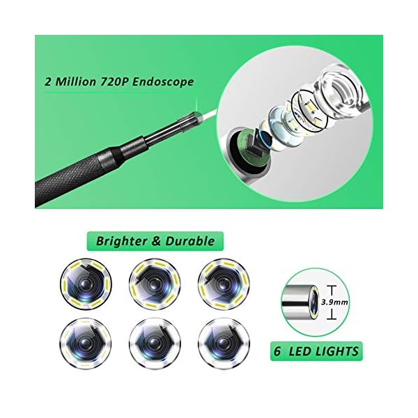 gracosy Visueller Ohrstöpsel Ohrreiniger Mikroskop Inspektionskamera Smart Endoscope Ohrenschmalzentfernungsotoskop 3,9… – Bild 7