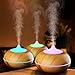Aromatherapy Essential Oil Diffuser, Tagital 300ml Wood Grain Ultrasonic Cool Mist Whisper-Quiet Humidifier with Color LED Lights Changing & 4 Timer Settings, Waterless Auto Shut-off For Spa Baby