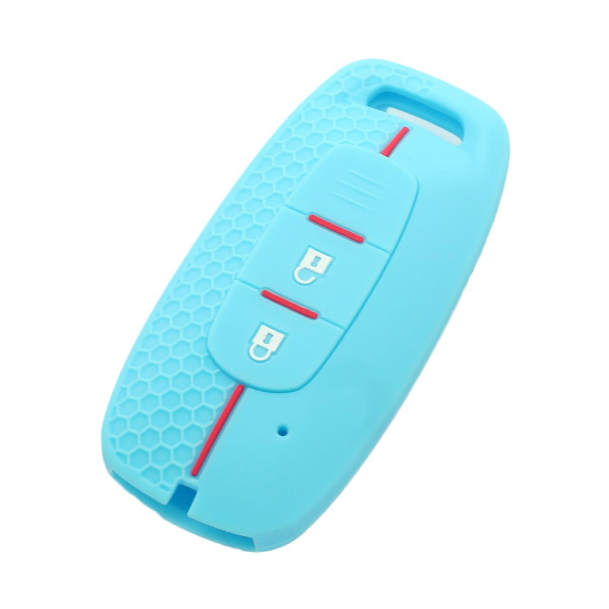 BROVACS Silicone Cover Protector Case Holder Skin Jacket Compatible with NISSAN 2 Button Smart Remote Key Fob CV9508 Light Blue