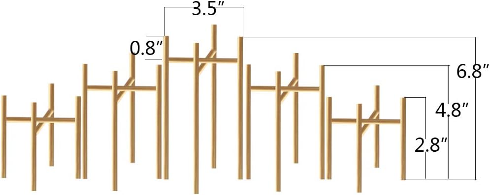 smtyle Candle Holders Set of 5 Candelabra for Fireplace Accessories Talble with Gold Iron for Pillar LED Candles: Kitchen & Dining