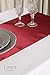 Ling's moment 12 x 108 Inch Satin Table Runner Maroon, Burgundy, Dark Red, Pack of 1, For Wedding Banquet Decorations, Bridal Shower, Christmas, Birthday, Graduation, Prom, Party Table Decor