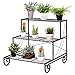 Giantex 3 Tier Metal Plant Stand Flower Planter Display Holder Shelf Rack, Blackthumb 4