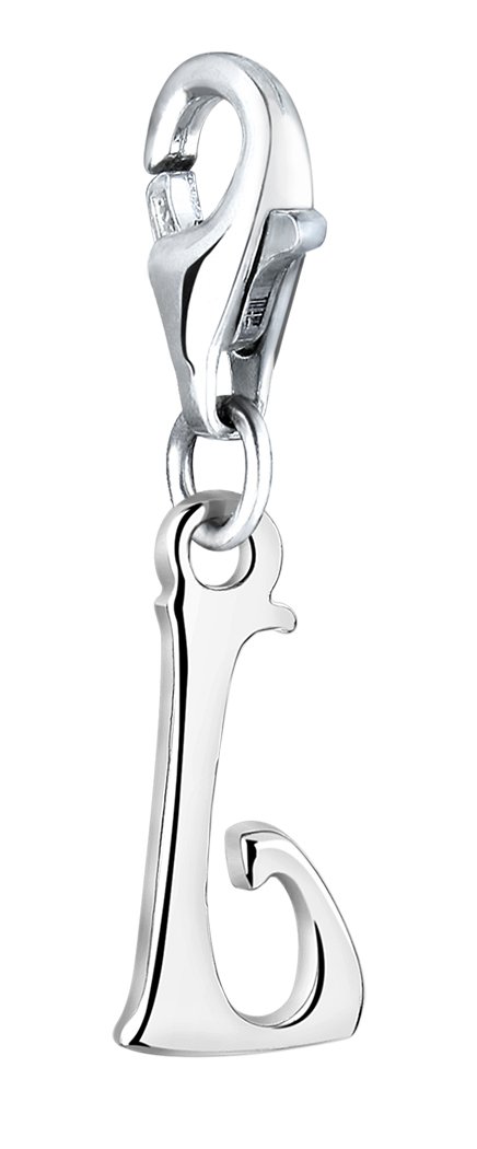 Nenalina Charm Letter L Pendant, for All Brands of Charm Bracelets and Necklaces, Made of 925 Sterling Silver, 713241-000