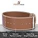 ProFitness Genuine Leather Workout Belt (10MM Wide) - Proper Weightlifting Form - Lower Back and Lumbar Support for Cross Training Exercises, Powerlifting Workouts, Deadlifts (Large, Classic Tan)