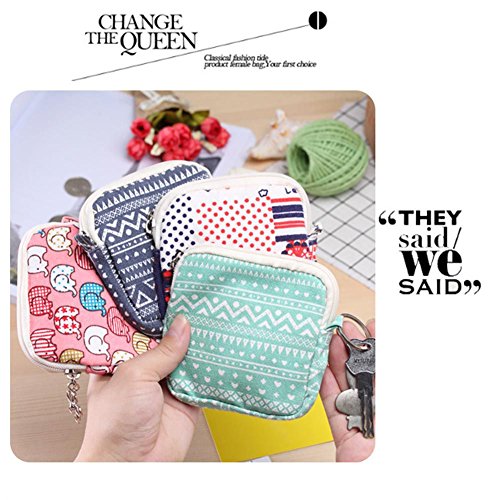 Yooan Cute Cartoon Sanitary Napkin Bag Purse Holder Organizer Storage Bags with Zipper Traveling Travel Napkins Towel Pouch Pad Holder
