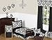 Sweet Jojo Designs Black and White Isabella Girls Window Valance