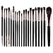 Summifit 20 Pcs Makeup Brush Set Eyeshadow Eyeliner Lip Toiletry Kit Professional Powder Foundation Mineral Cosmetic Tools (Coffee)