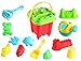 15-Pieces Beach Sand Toys Set in Zippered Bag Castle Bucket by Bo Toys
