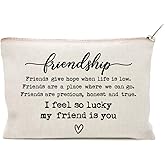 COMODBAG Friend Gift, Makeup Case, Cosmetic Bag, Tote Bag, Unisex-Adult, Travel, Beige, Soft Linen, Bohemian Chic