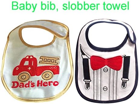 Baby Bandana Drool Bibs for Boys and Girls - Modern Very Cute Soft Drool Bib From 95% Organic Cotton Super Absorbent - 2 Pack Gift Set - Perfect for Teething - Unisex Fashion