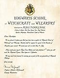 Personalized Harry Potter Acceptance Letter Hogwarts School of Witchcraft and Wizardry