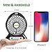 Battery Operated Desk Fan, Mini USB Portable Fan with Emergency Light, Adjust 3 Speed, 2600mAh Rechargeable Battery and USB Powered Fan, Personal Cooling Fans for Car, Gym, Office, Camping,Travel,BBQ