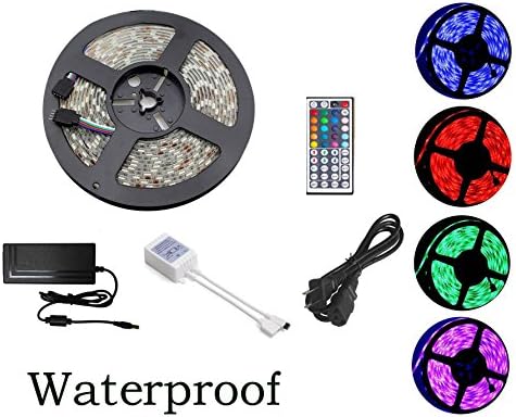 ALight House SMD600D 5050 RGB LED Strip Light Kit,32.8ft/10M ,With 44 Keys Remote Contorller (Waterproof)