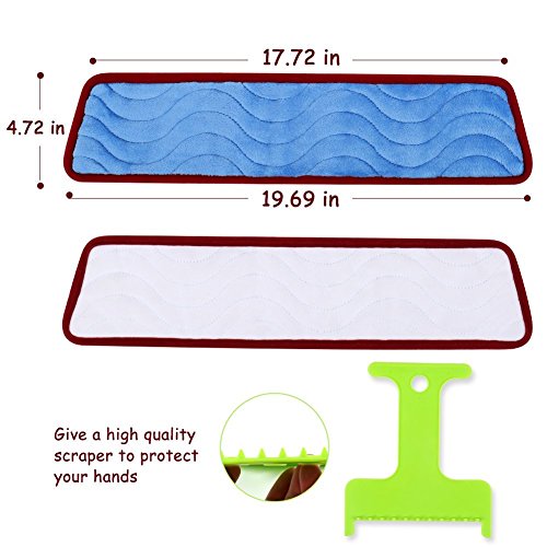 image for JoicyCo Microfiber Mop Pads Floor Mop Wet and Dry Washable 18