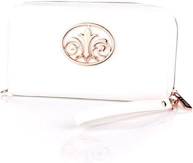 white patent leather clutch