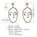 Statement Face Earrings Vintage Hollow Out Dangle Piercing Gold Tone Stud Earrings 1 Pair (Gold-A)