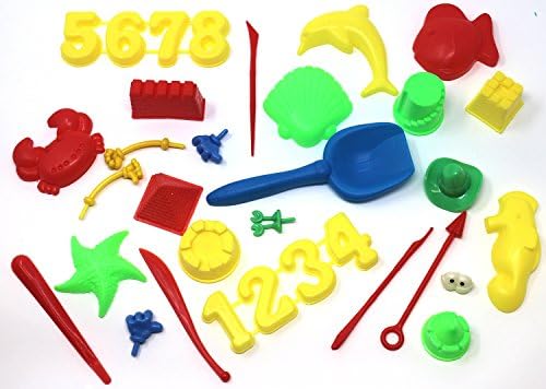 Kids B Crafty Play Sand Toddler Toys Moulds For Sand Pit - 35 Pieces
