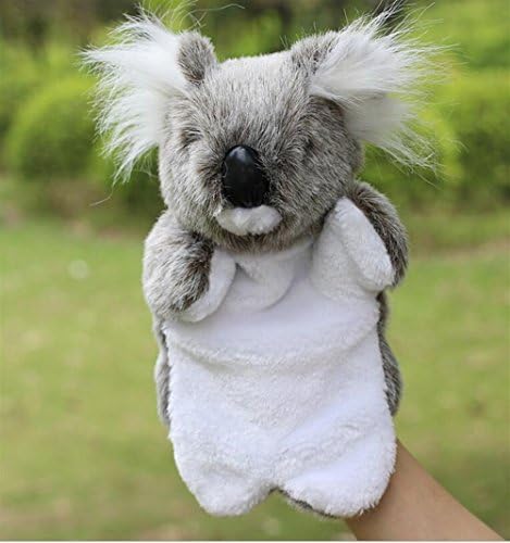 Novelty Toy Cute Stuffed Animal Soft Plush Toy Hand Puppet Cartoon Plush Toy(Gray Koala)