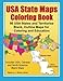 USA State Maps Coloring Book: 50 USA States and Territories, Blank, Outline Maps for Coloring and Education (World of Maps)