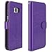 LK Case for Galaxy S8 Plus, [Wrist Strap] Luxury PU Leather Wallet Flip Protective Case Cover with Card Slots and Stand for Samsung Galaxy S8 Plus (Purple)