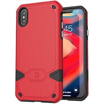 Jaagd Slim Dual-Layer Combo Case for iPhone X and Xs, Red