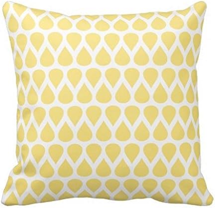 Pastel Yellow Dots Geometric Pattern Throw Pillow Case
