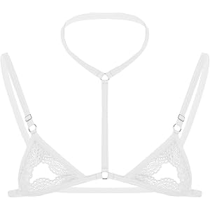 Men's Sexy Sissy Lingerie Bra - Sissy Boy Clothes Lace Crop Top - Exotic Floral Bralette for Crossdresser & Femboy